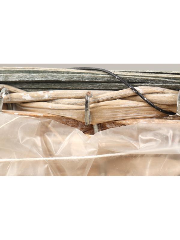 Кашпо плетёные прямоугольное, 23x15х12см, светло-зелёный