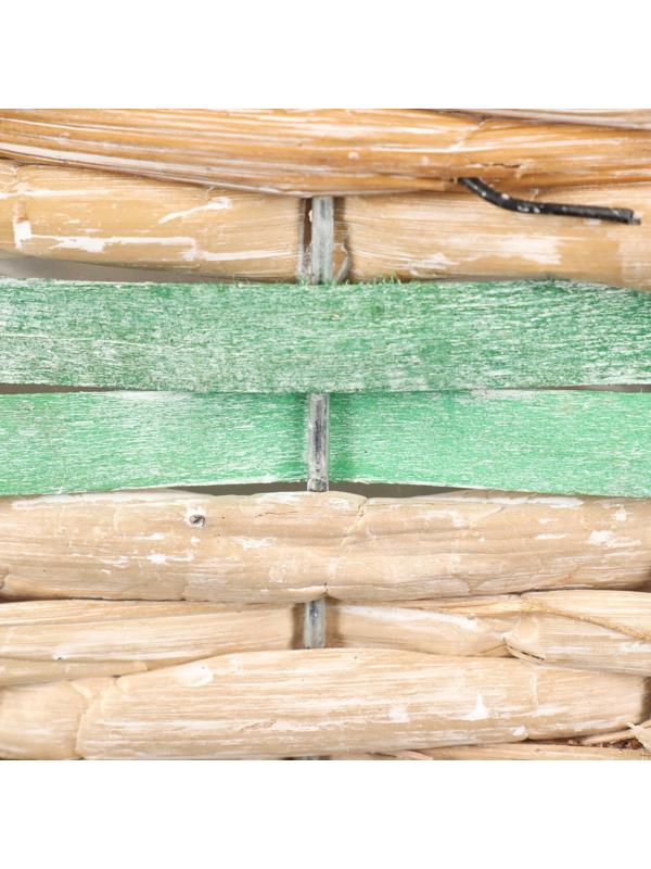 Кашпо плетёные прямоугольное, 23x15х12см, светло-зелёный