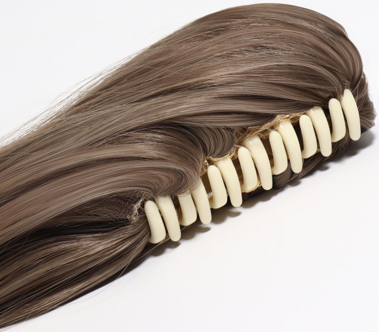 Хвост накладной, волнистый волос, на крабе, 40 см, 150 гр, цвет блонд/светло-русый(#SHT24/SHT60А)