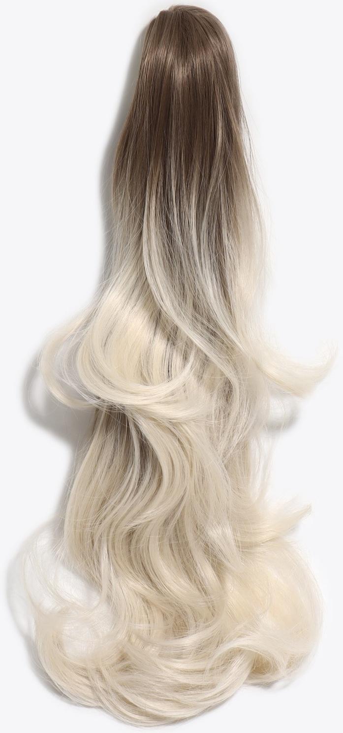 Хвост накладной, волнистый волос, на крабе, 40 см, 150 гр, цвет блонд/светло-русый(#SHT24/SHT60А)