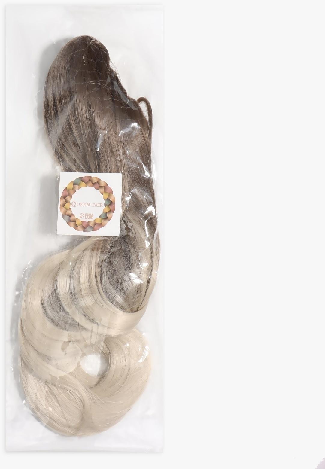 Хвост накладной, волнистый волос, на крабе, 40 см, 150 гр, цвет блонд/светло-русый(#SHT24/SHT60А)