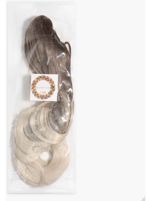 Хвост накладной, волнистый волос, на крабе, 40 см, 150 гр, цвет блонд/светло-русый(#SHT24/SHT60А)