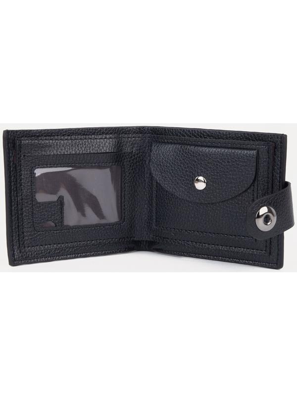 Портмоне на магните, для купюр, для карт, для монет, цвет чёрный