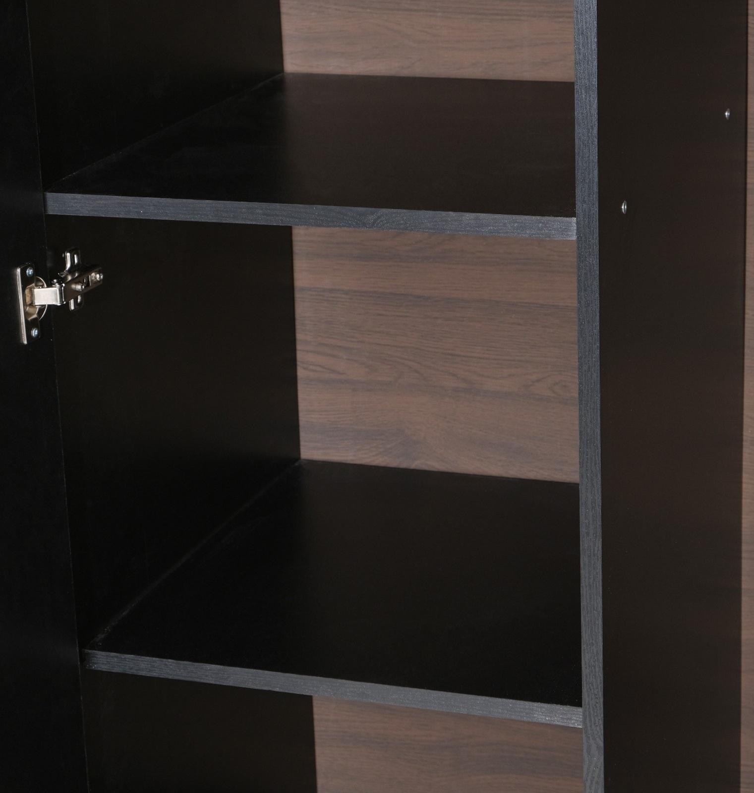 Шкаф 2х ств Мадера с 2-мя ящиками, 900х500х2100, Черный