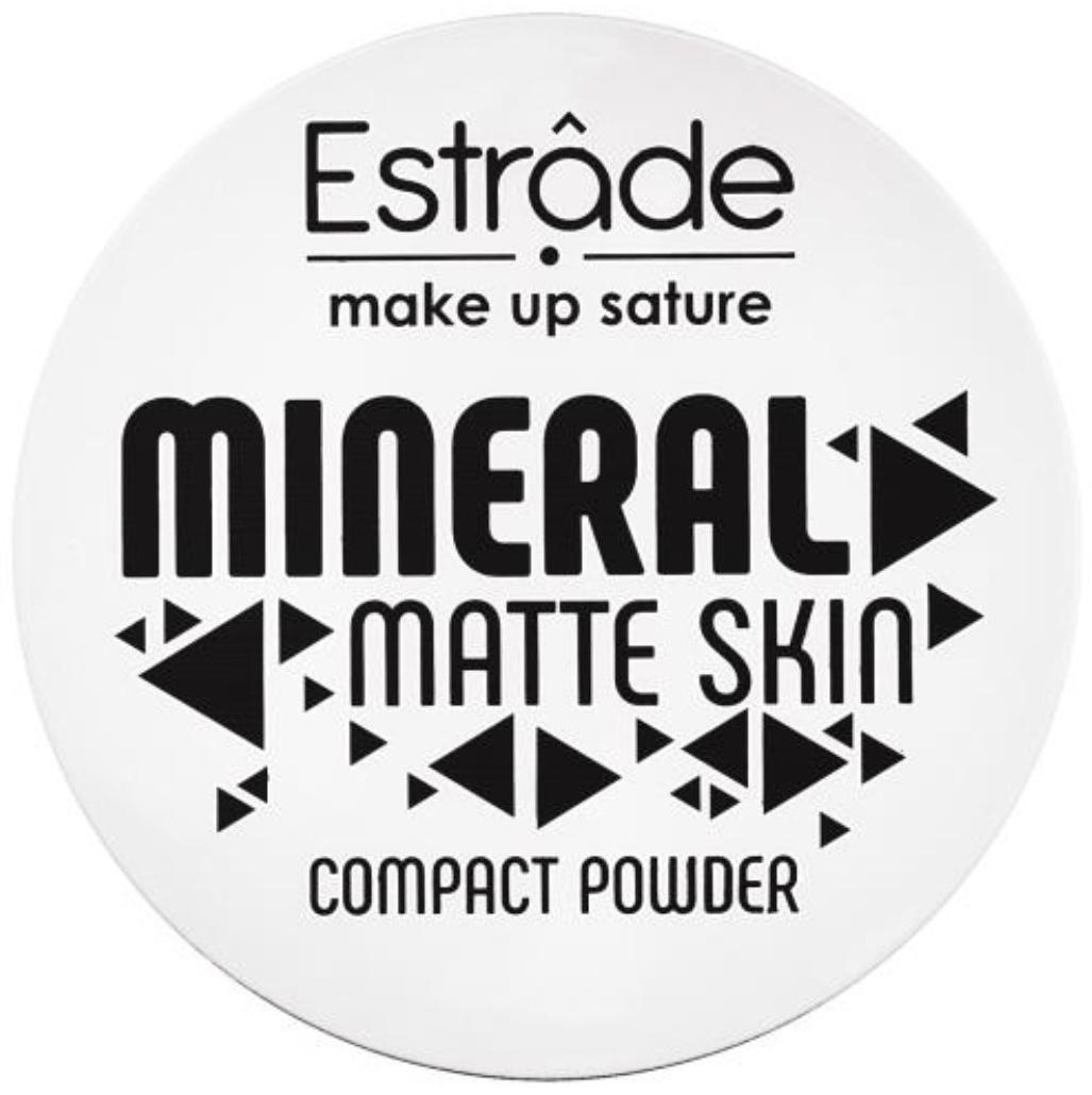Пудра компактная Estrâde Mineral Matte Skin, тон М25 тёмный беж нейтральный, 7 г
