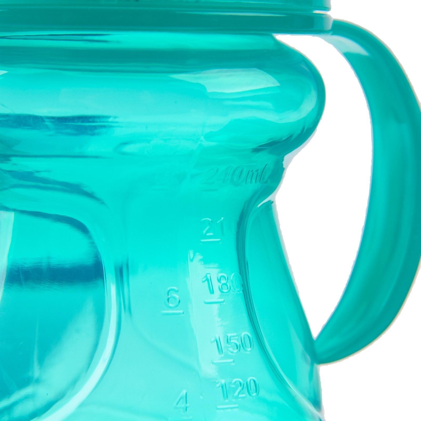 Поильник детский с силиконовым носиком, с ручками, 240 мл., цвет зеленый