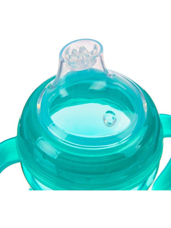 Поильник детский с силиконовым носиком, с ручками, 240 мл., цвет зеленый