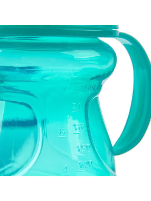 Поильник детский с силиконовым носиком, с ручками, 240 мл., цвет зеленый