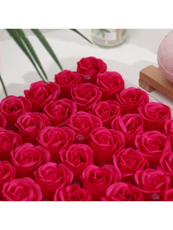 Розы мыльные фуксия, набор 81 шт