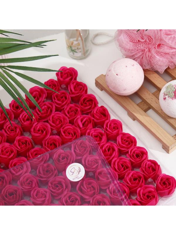 Розы мыльные фуксия, набор 81 шт