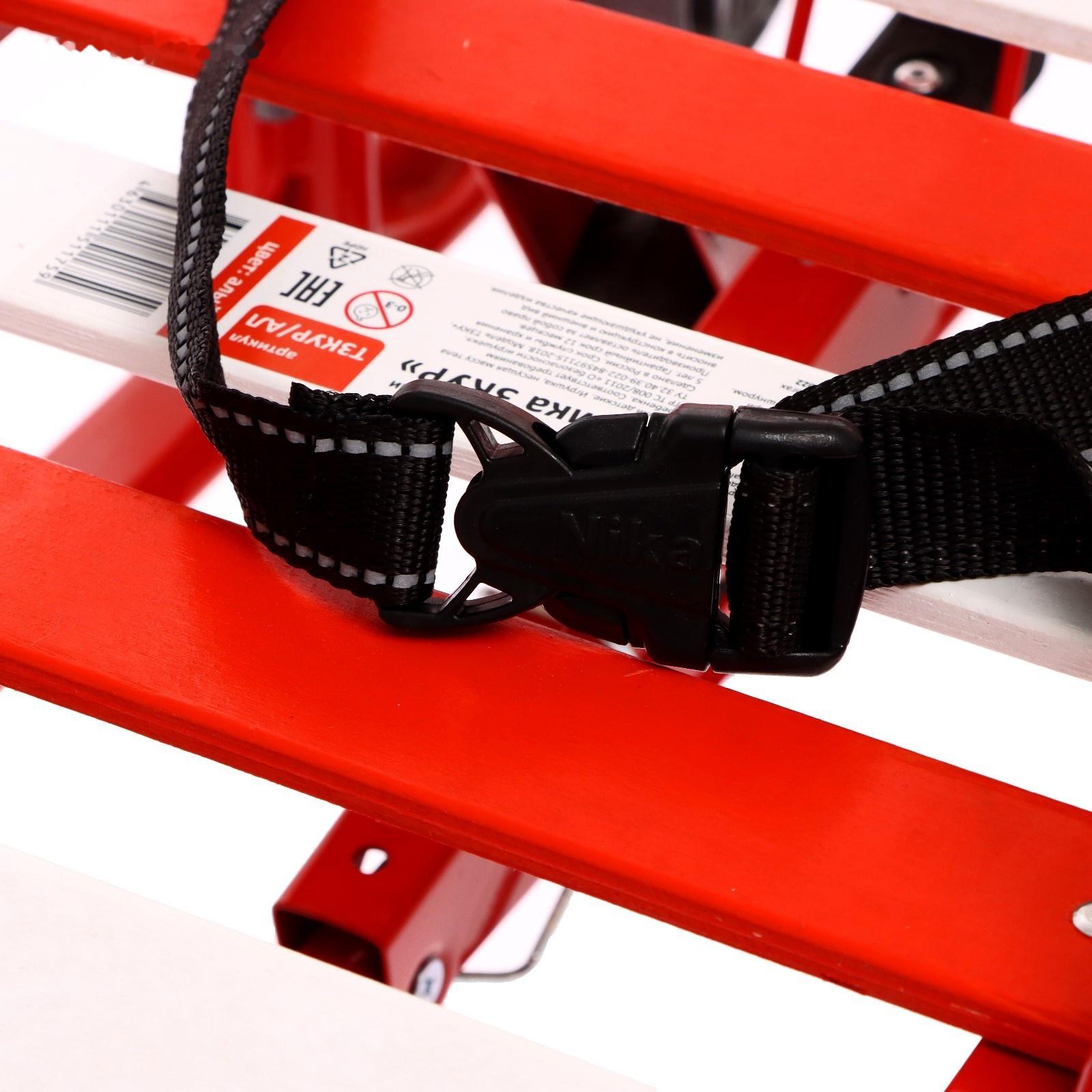 Санки «Тимка 3К универсал», с рукавичками алый