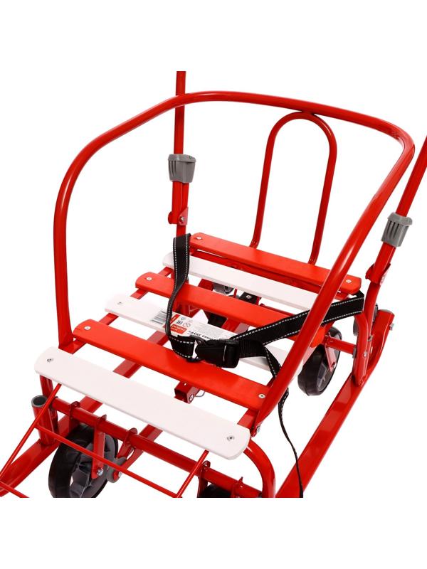 Санки «Тимка 3К универсал», с рукавичками алый