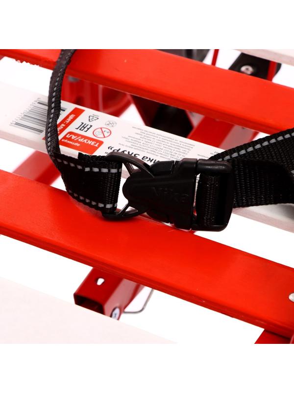 Санки «Тимка 3К универсал», с рукавичками алый