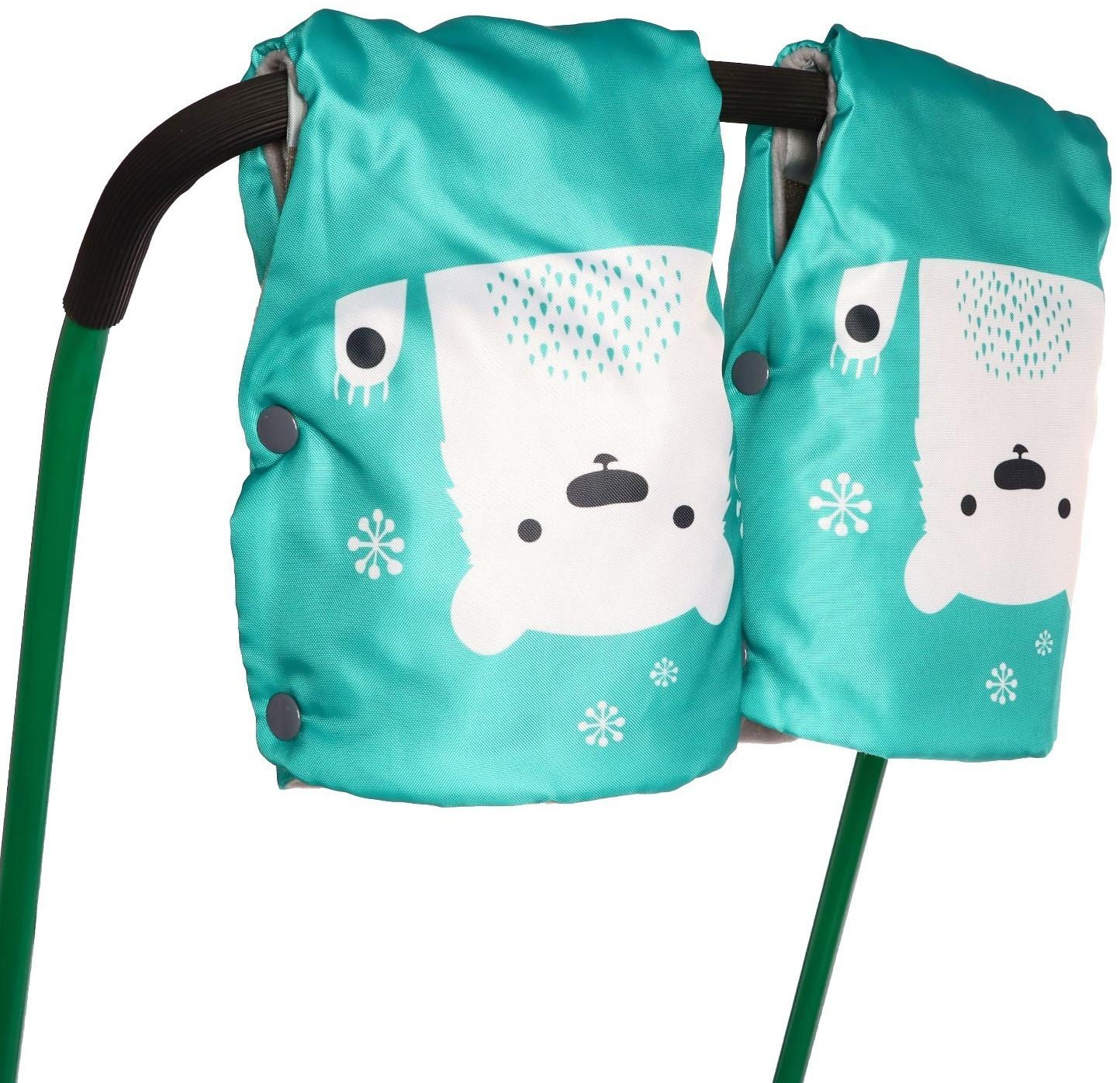 Санки «Ветерок 7 универсал», с рукавичками, цвет зелёный