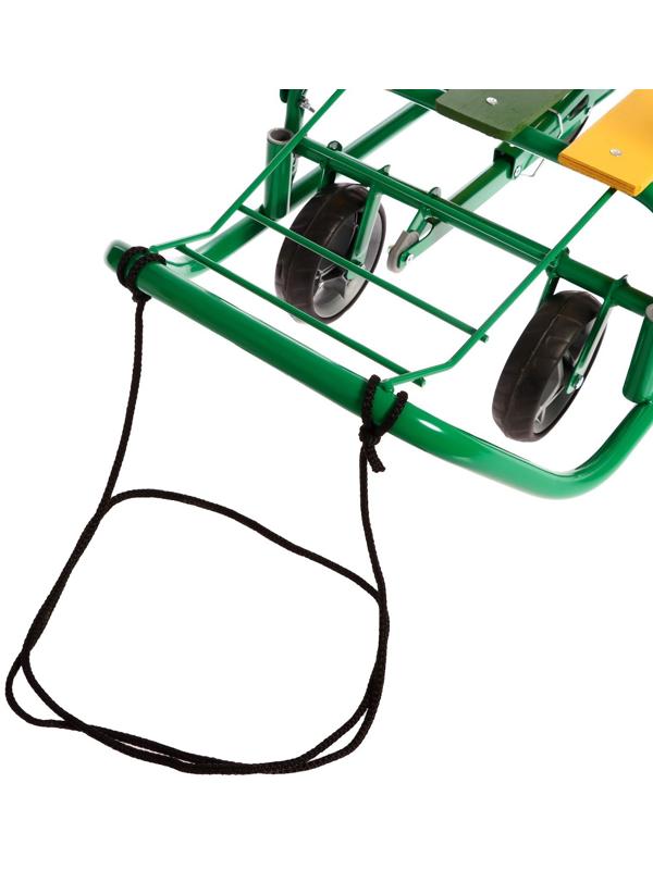 Санки «Ветерок 7 универсал», с рукавичками, цвет зелёный