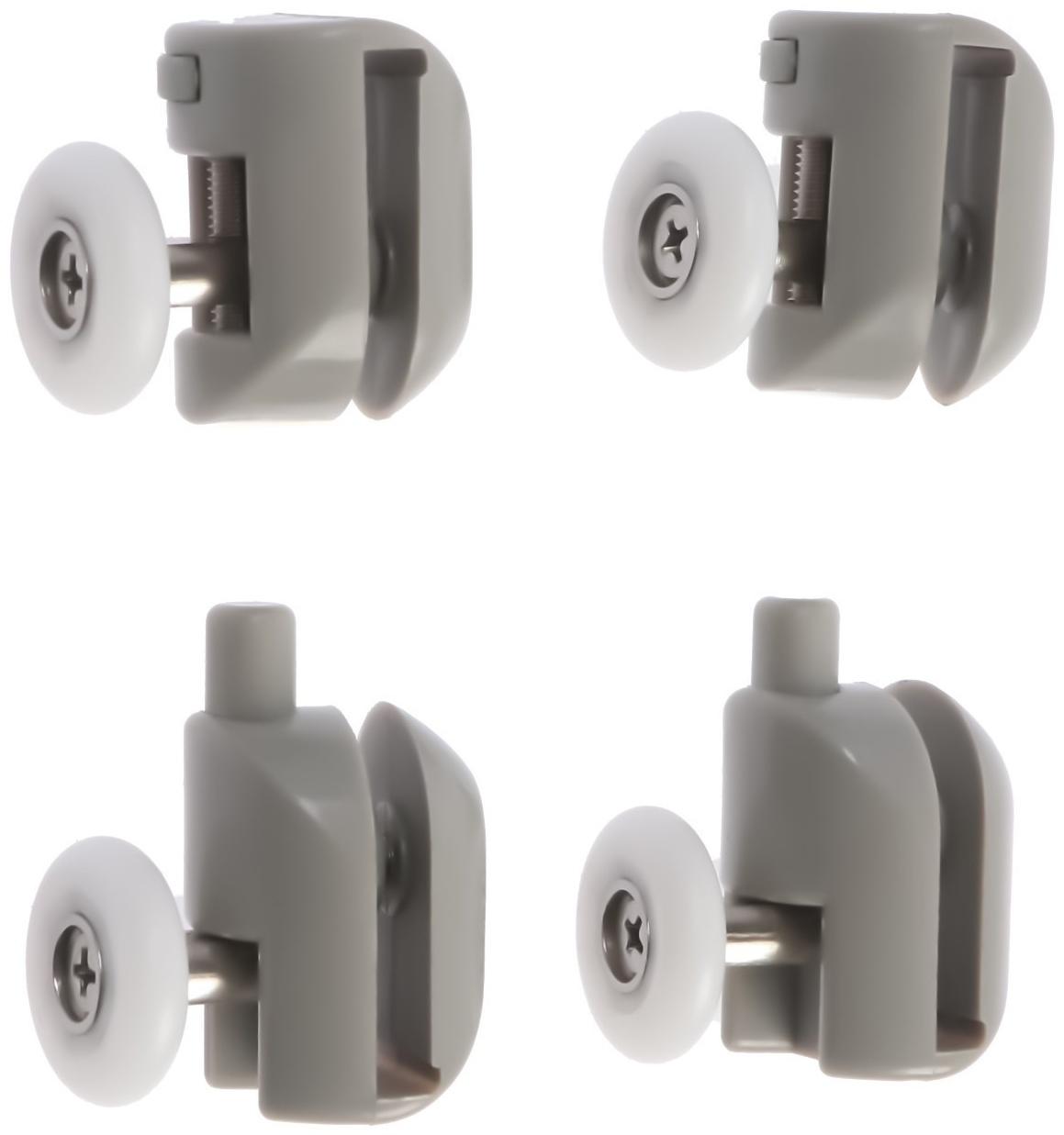 Ролик для душевой кабины MasterProf №2, d=23-25 мм, одинарный нижний и верхний по 2 шт.