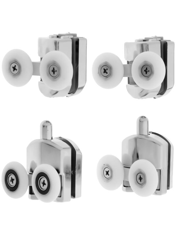 Ролик для душевой кабины MasterProf №3, d=23-25 мм, двойной нижний и верхний по 2 шт.