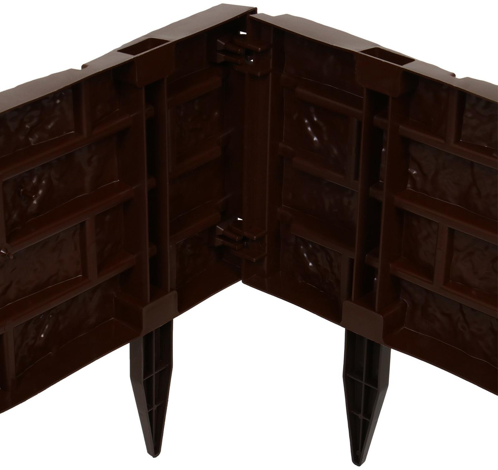 Грядка пластиковая, 4 секции, 45 × 45 × 20 см, шоколад