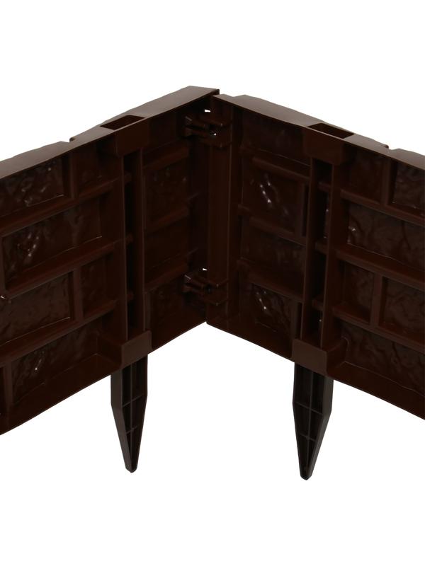 Грядка пластиковая, 4 секции, 45 × 45 × 20 см, шоколад