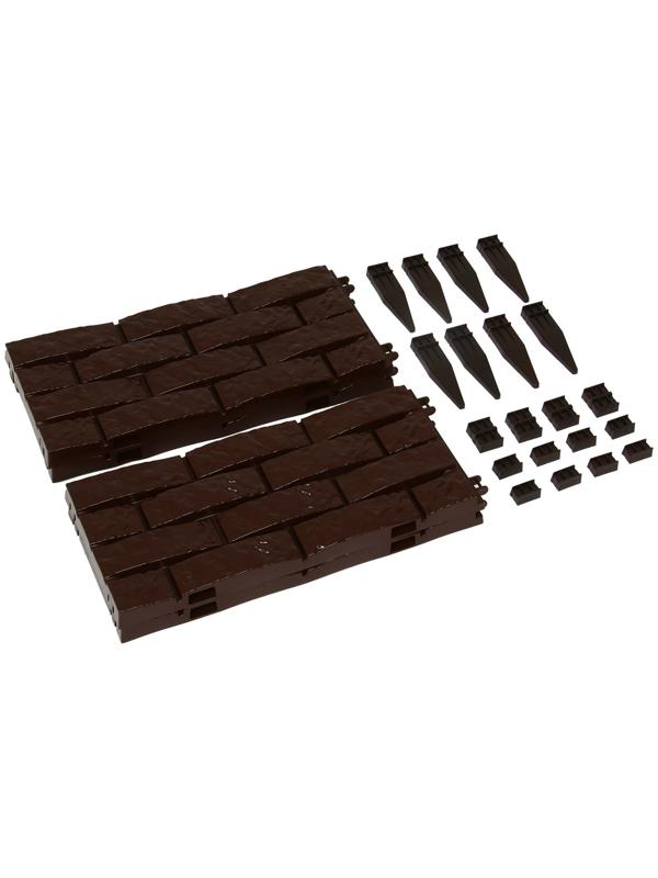 Грядка пластиковая, 4 секции, 45 × 45 × 20 см, шоколад