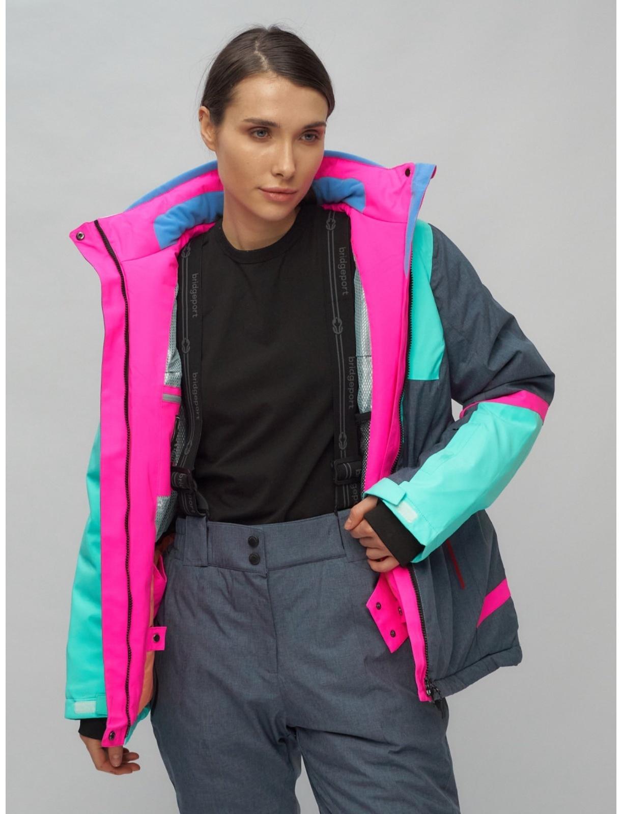 Костюм горнолыжный женский, размер 44, цвет бирюзовый