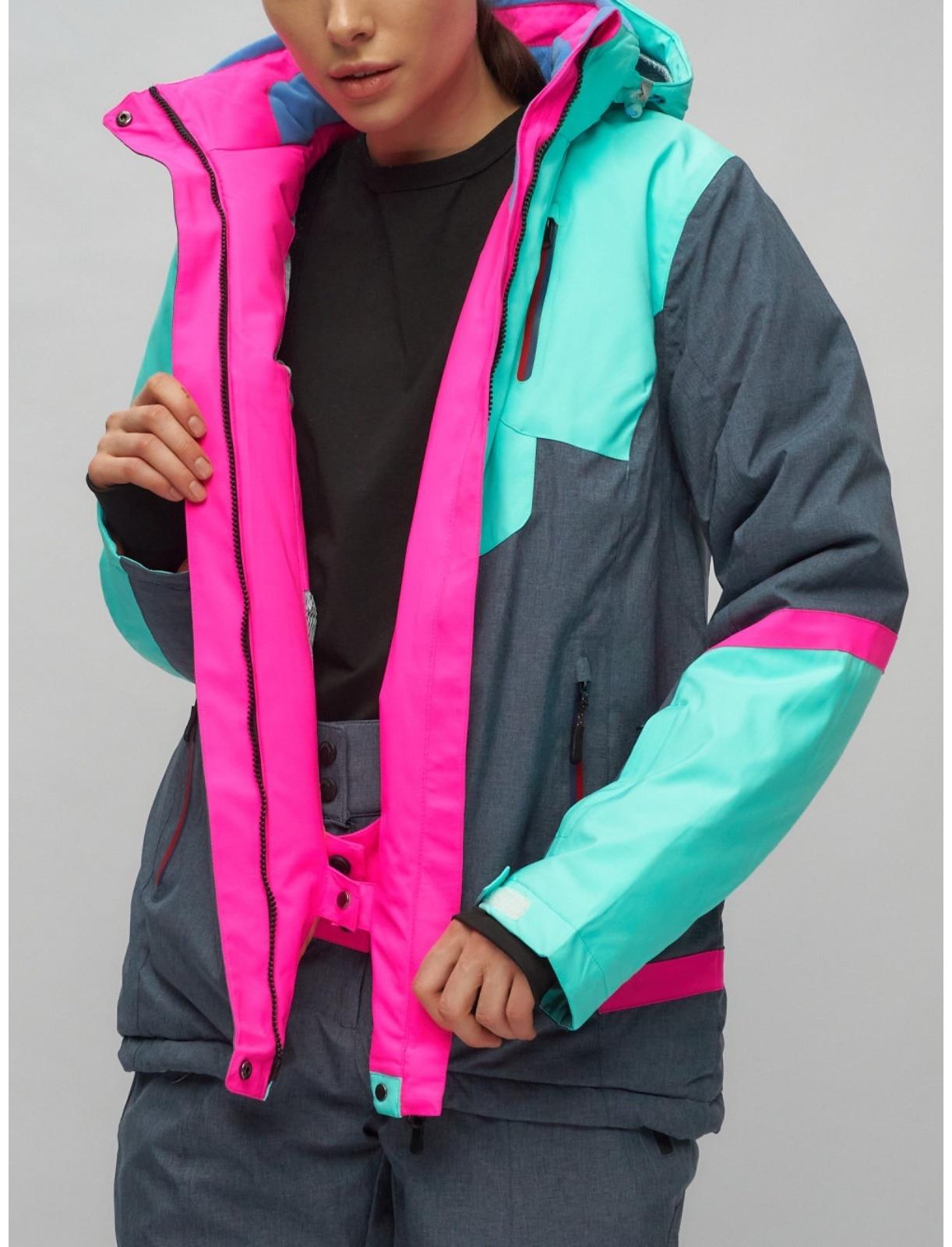 Костюм горнолыжный женский, размер 44, цвет бирюзовый