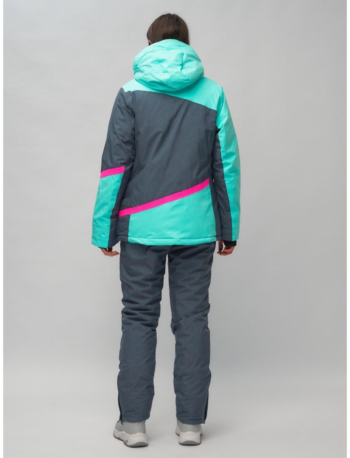 Костюм горнолыжный женский, размер 44, цвет бирюзовый