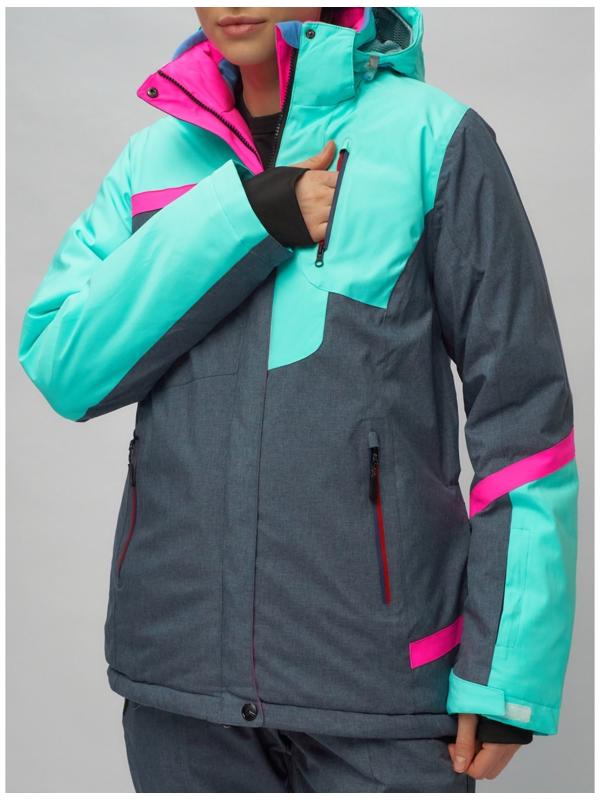 Костюм горнолыжный женский, размер 44, цвет бирюзовый