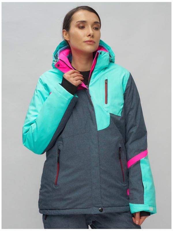 Костюм горнолыжный женский, размер 44, цвет бирюзовый