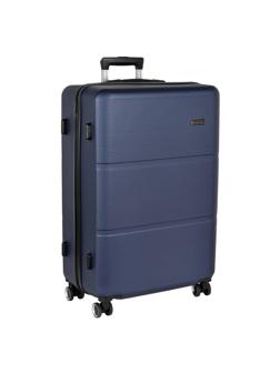 Чемодан Р612 (3-ой) синий D.Blue (28) пластик ABS средний