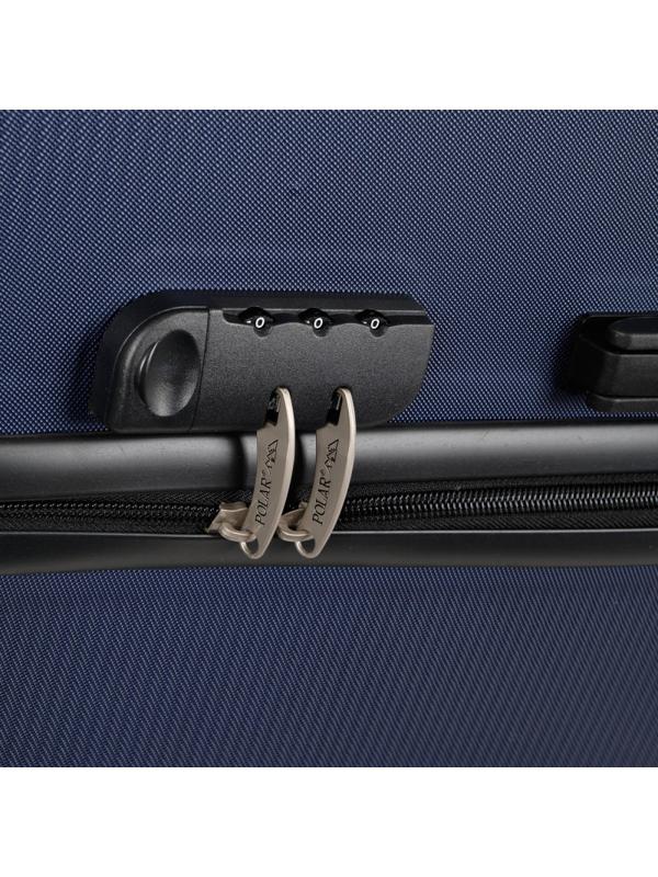 Чемодан Р612 (3-ой) синий D.Blue (28) пластик ABS средний