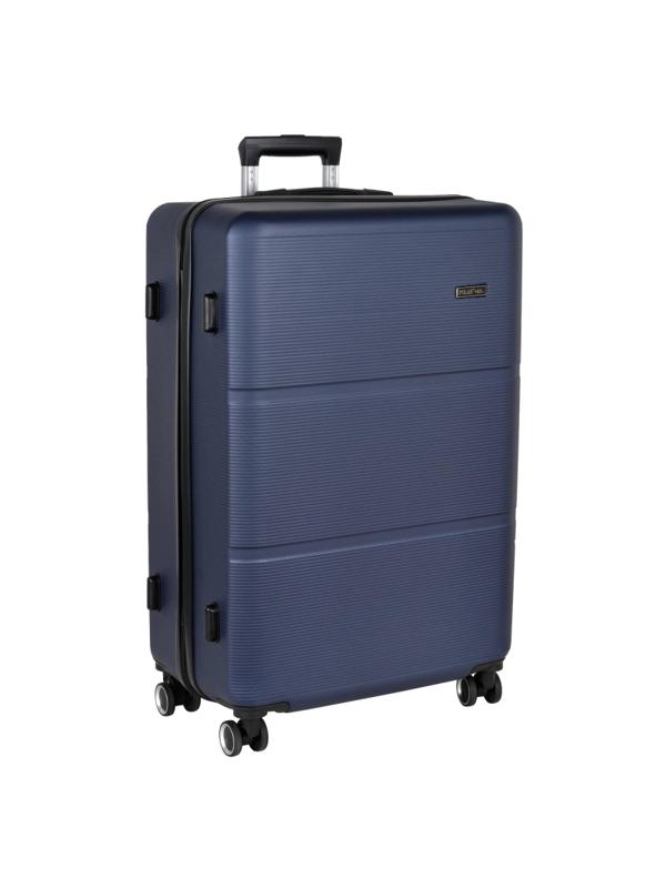 Чемодан Р612 (3-ой) синий D.Blue (28) пластик ABS средний