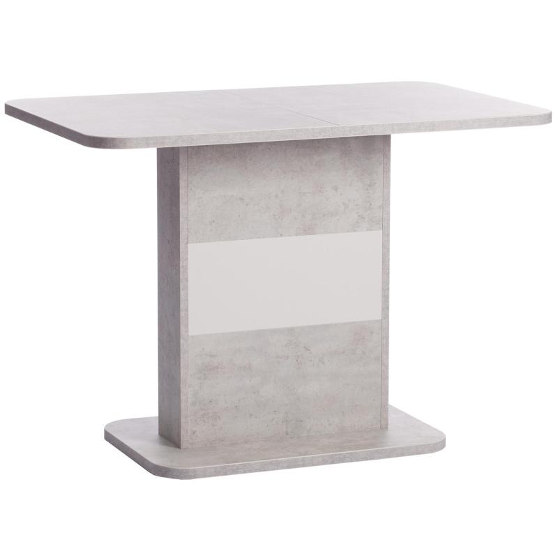 Стол обеденный UT_SMART ЛДСП 105-140х68,6х75см, Белый бетон/Белый