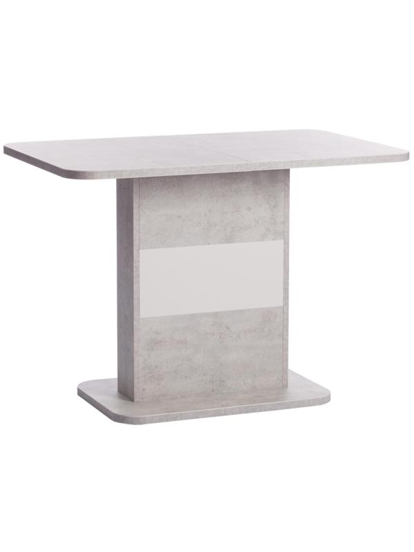 Стол обеденный UT_SMART ЛДСП 105-140х68,6х75см, Белый бетон/Белый