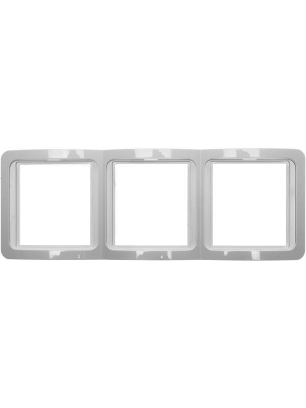 СВЕТОЗАР Гамма, тройная, вертикальная, цвет бежевый, накладная панель (SV-54149-B)