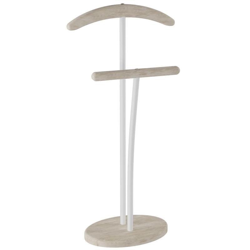Вешалка KF_костюмная Напольная дуб беленый/белый (3453300510)
