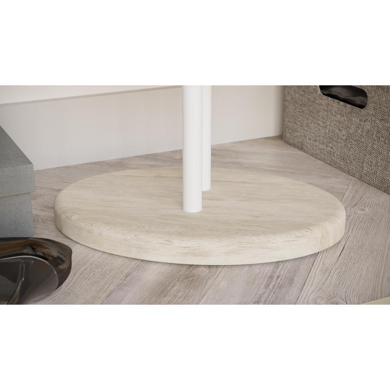 Вешалка KF_костюмная Напольная дуб беленый/белый (3453300510)