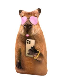 Игрушка-антистресс Капибара в розовых очках 30 см