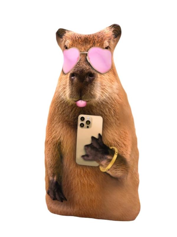 Игрушка-антистресс Капибара в розовых очках 30 см