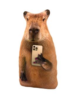 Игрушка-антистресс Капибара с телефоном 30 см