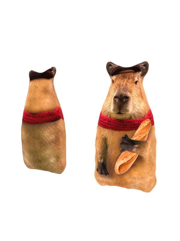 Игрушка-антистресс Капибара с багетом 30 см