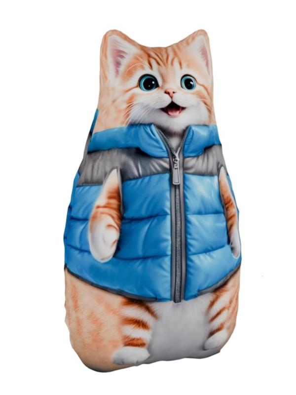 Игрушка-антистресс Кот в голубой курточке 30 см