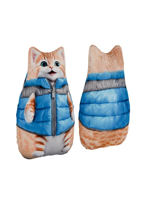 Игрушка-антистресс Кот в голубой курточке 30 см