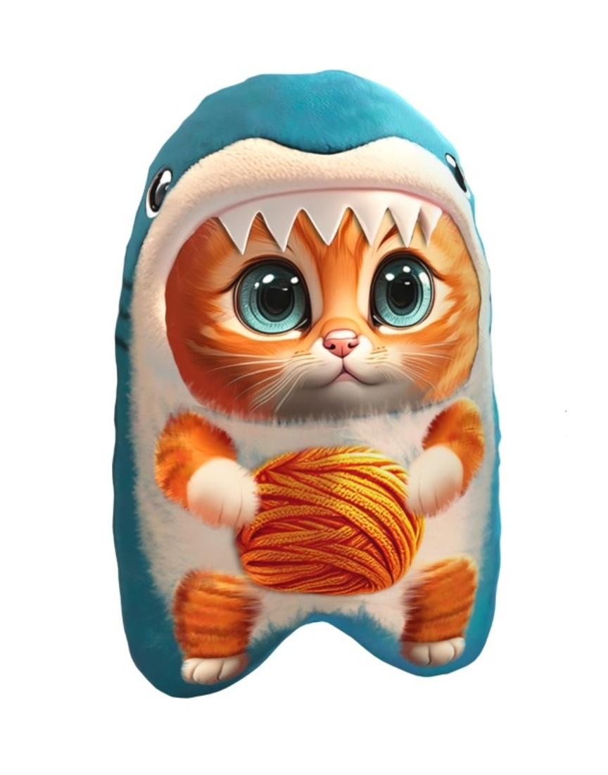 Игрушка-антистресс Кот Синяя акула 30 см