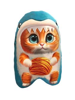 Игрушка-антистресс Кот Синяя акула 30 см