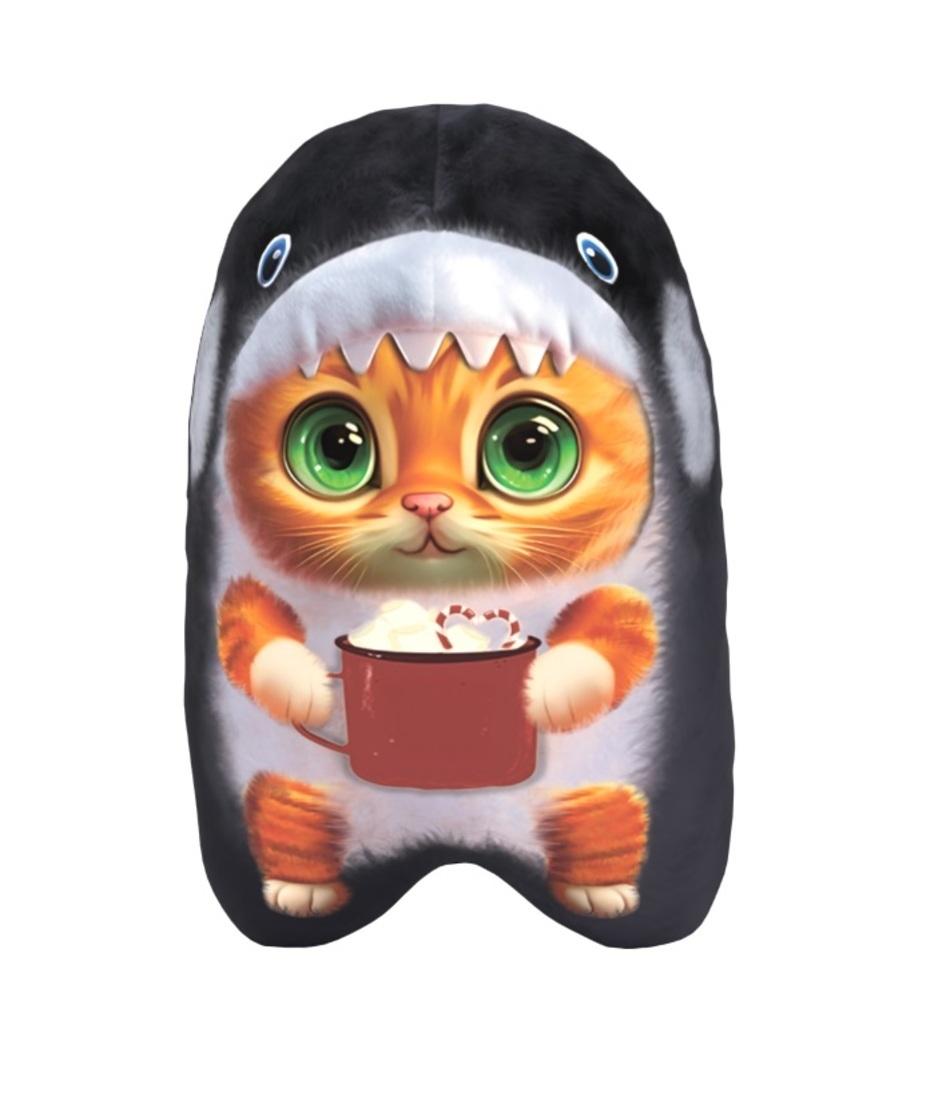 Игрушка-антистресс Кот Акула 30 см