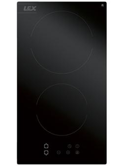 Варочная поверхность Lex EVH 320 BL, электрическая, 2 конфорки, сенсор, чёрная