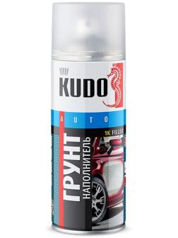 Грунт-наполнитель 1К Kudo серый, акриловый, аэрозоль, 520 мл
