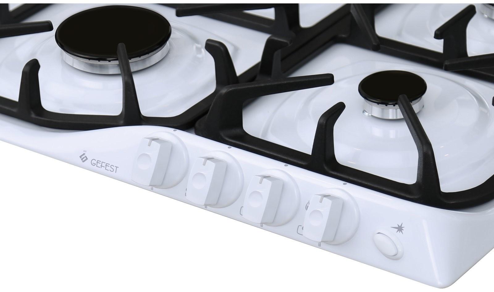 Варочная поверхность Gefest СГ СН 1210 К4, газовая, белая