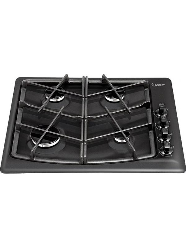 Варочная поверхность Gefest СГ СН 1211 К21, газовая, 4 конфорки, цвет чёрная матовый